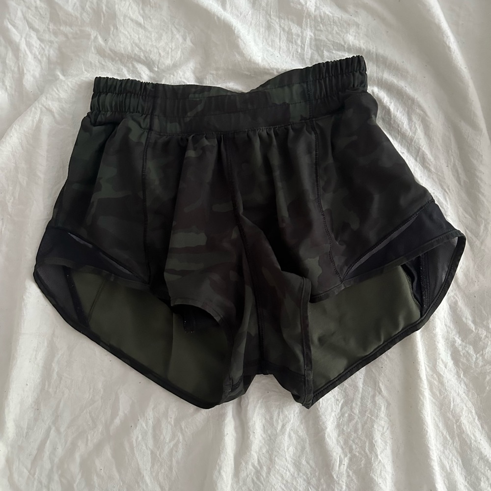 Lululemon Camo Hotty Hot Shorts